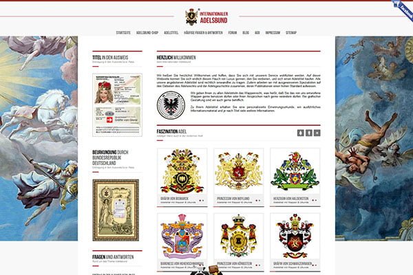 Website of the International Nobility League